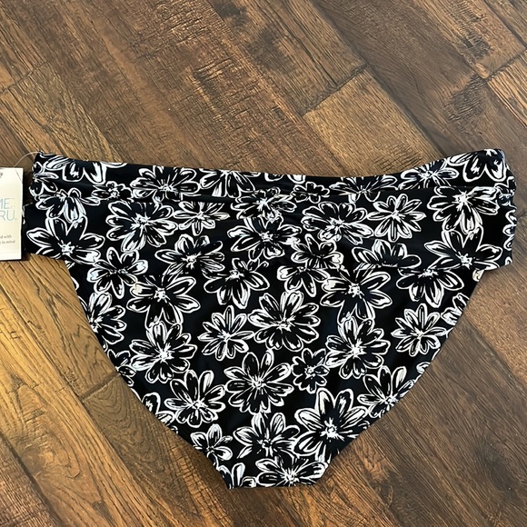 Time and Tru Women’s Mid-Ruse Bikini Swimsuit Bottom Floral Prints Size 1X - Picture 3 of 12